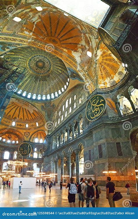 Hagia Sophia Mosque Istanbul Interior Dome Editorial Stock Image ...