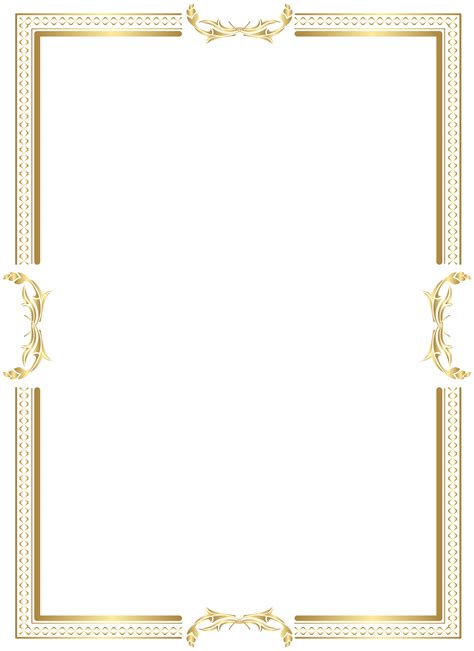 Gold Border Frame Png File Png Mart - Riset