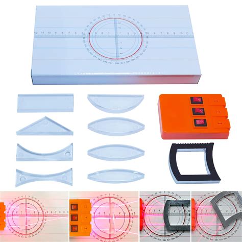 Buy EXBEPE Physics Optics Experiment Set Prisms Convex Lens Triple Laser Refraction School Light ...