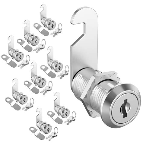 Buy 8 Pack Cabinet Locks, 1-1/8" Cam Lock Keyed Alike, Mailbox Lock Secure Drawer Mailbox Tool ...