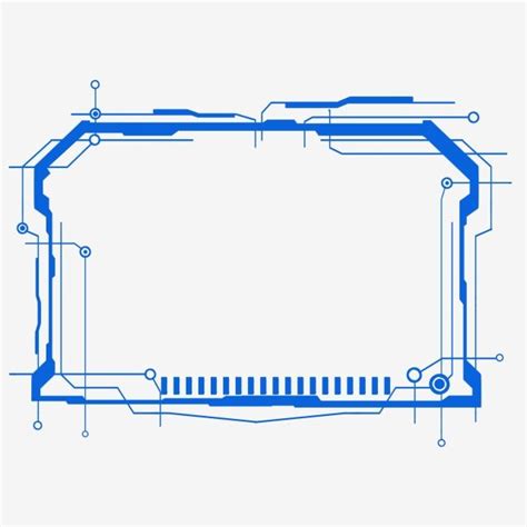 Blue Rectangle Sci Fi Technology Dialog Border Shading Background Material, Blue, Technology ...