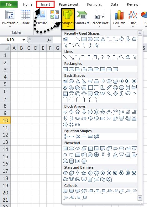 Flowchart in Excel | How to Create Flowchart Using Shapes?