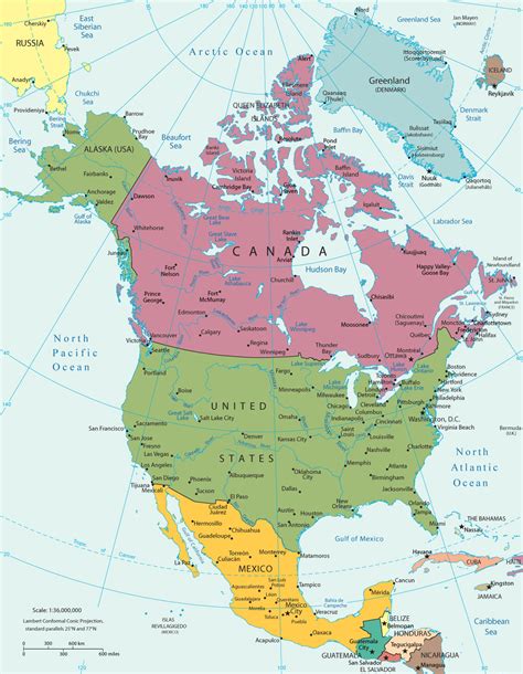 North America Political Map