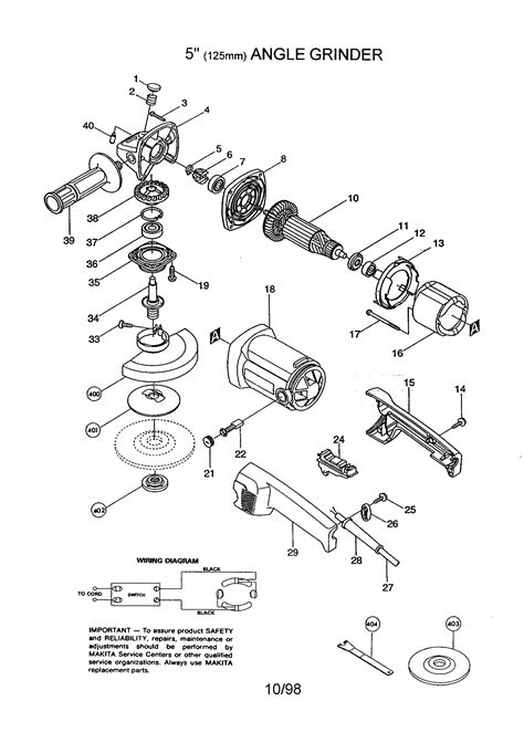 Makita Angle Grinder Replacement Parts | Reviewmotors.co