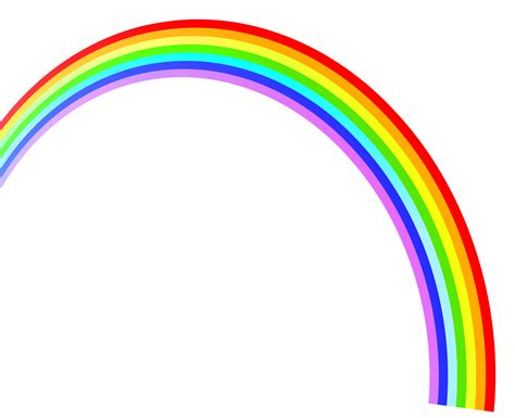 a rainbow is in the middle of a white background