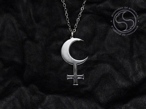 Lilith Pendant & Necklace in Stainless Steel | Alchemy Symbols – SymphoSymbols