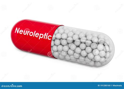 Neuroleptic Drug, Capsule with Neuroleptic. 3D Rendering Stock ...