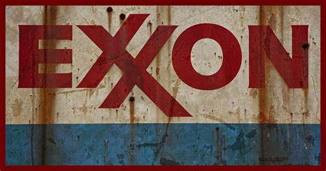 Exxon Retro Grungy Rusty Sign Photograph by John Stephens