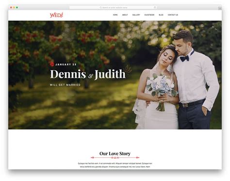 Wed - Free Wedding Website HTML Template - DesignHooks