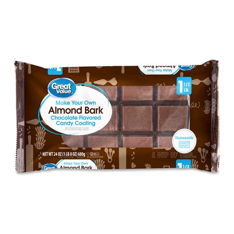Great Value Chocolate Flavored Candy Coating Almond Bark, 24 oz - Walmart.com