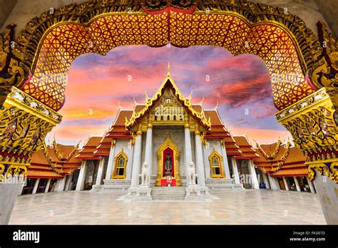 Marble Temple of Bangkok, Thailand Stock Photo - Alamy