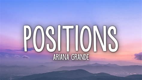 Ariana Grande - positions (Lyrics) - YouTube