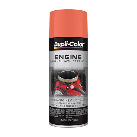 Dupli-Color DE1607 Chevrolet Orange-Red Engine Enamel Spray Paint with Ceramic