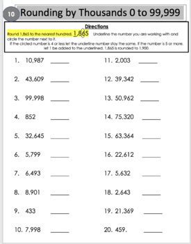 3rd and 4th Grade Rounding Worksheets by Spectacular Students | TPT