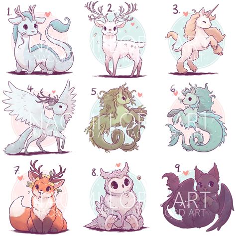 Cute Mythical Creatures Pt 2 Stickers or Prints - Etsy Canada