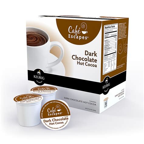 Keurig Café Escapes Dark Chocolate Hot Chocolate K-Cups, 16 Pack ...