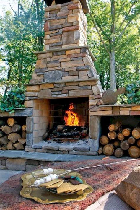 Ultimate Backyard Fireplace Sets The Outdoor Scene Home to Z | Backyard fireplace, Outdoor stone ...