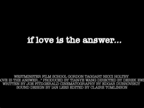 Teaser for If Love Is The Answer... on Vimeo