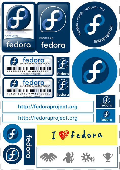 nicu's FOSS'n'stuff: Fedora stickers kit v2