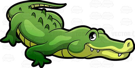 A crocodile at the zoo vector clip art cartoon - Clipartix