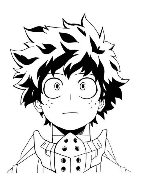 Midoriya Drawing Outline - Handmade Chic