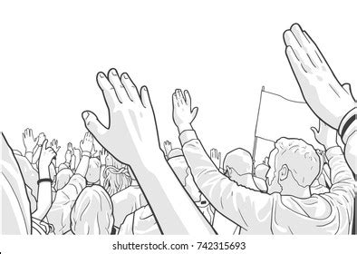 Illustration Protesting Crowd Students Blank Flag Stock Vector (Royalty Free) 742315693 ...