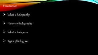 Holography 2 | PPT