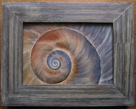 Shell Art Moonshell Professionally Framed Acrylic Painting on ...