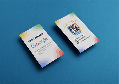 Google Review QR Code Business Cards Personalized, Custom Design, Printed Feedback Cards ...