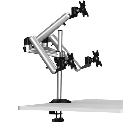 Triple Monitor Desk Mount w/ Independent Full Motion & Quick Release