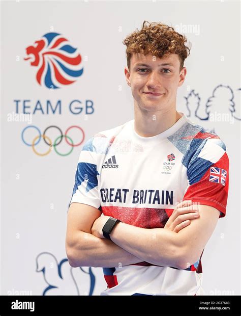 Great Britain Diving team's Noah Williams, during the kitting out ...