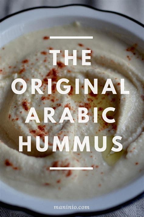 The Original Arabic Hummus | Recipe | Crockpot recipes, Cooking, Recipes