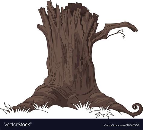 Tree stump Royalty Free Vector Image - VectorStock | Vector images, Vector free, Free vector images