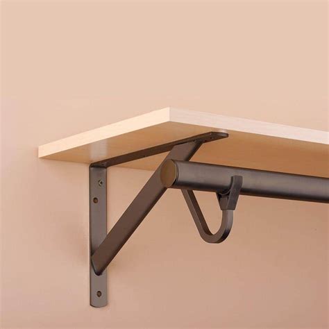 Closet Pro 11-1/4 in. Heavy-Duty Bronze Shelf and Rod Bracket-RP-0495-BRZ - The Home Depot