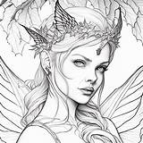 Adult Coloring Pages Fairies sketch template