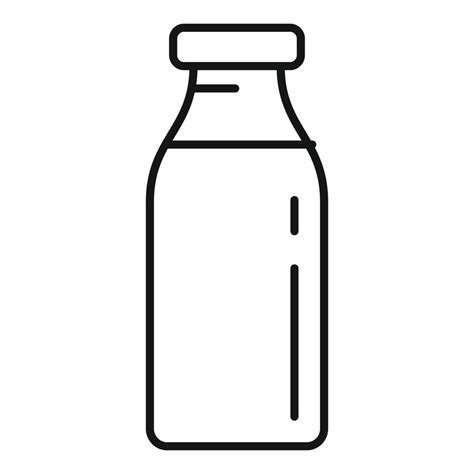 Milk bottle icon, outline style 14651844 Vector Art at Vecteezy