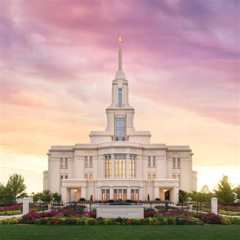 Payson Temple Harvest Sunset Panoramic - LDS Temple Pictures