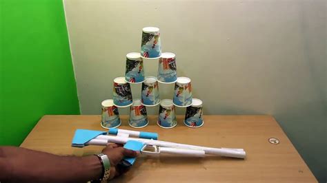 Origami ideas: Origami Gun That Shoots Paper Bullets Without Rubber Band