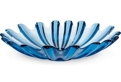 Blue Decorative Glass Bowl - I want this on my coffee table... | Glass bowl decor, Glass decor ...