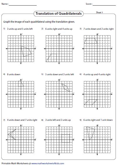 41 geometry translations worksheet answers - Worksheet Works