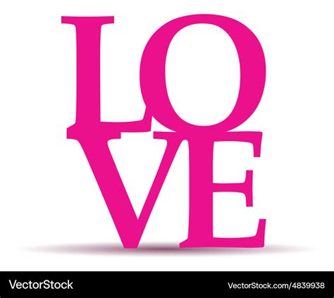 Love text Royalty Free Vector Image - VectorStock