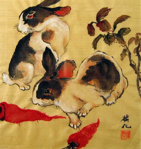 Chinese Rabbit Paintings