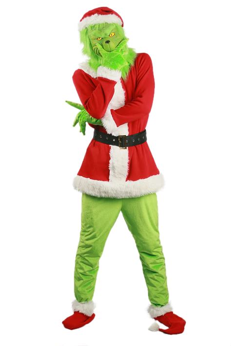 2017 Grinch Costume Movie How the Grinch Stole Christmas Cosplay Outfit Full Set Fancy Dress for ...