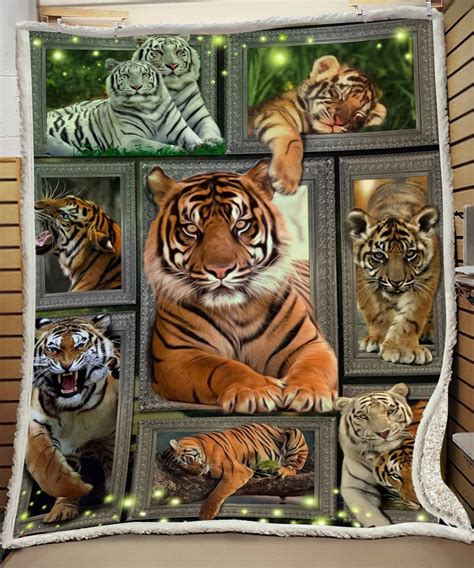 3D Huge Tigers Fleece Blanket - Quilt Blanket, - HomeFavo