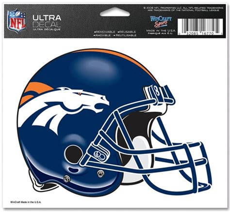 Denver Broncos Decal 5x6 Ultra Color - Sports Fan Shop