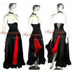 US$ 128.6 - O Dress The Story Of O With Bra Black Red Satin Dress Cosplay Costume Tailor-Made ...