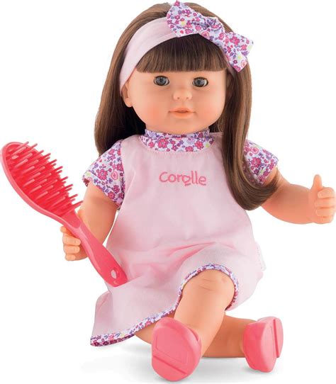 Corolle Alice 14" Baby Doll with Brown Hair - Teaching Toys and Books