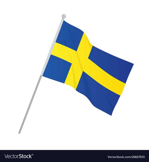 Sweden national flag Royalty Free Vector Image