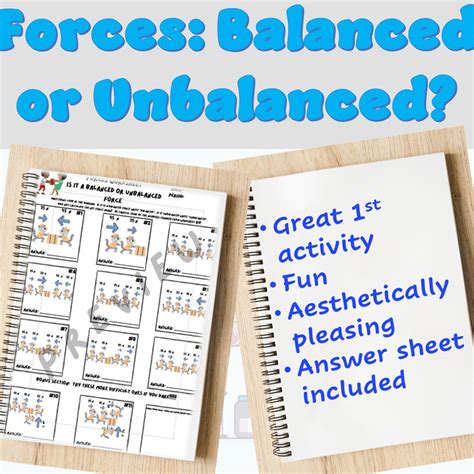 Force -Balanced and Unbalanced Forces Worksheet | Made By Teachers