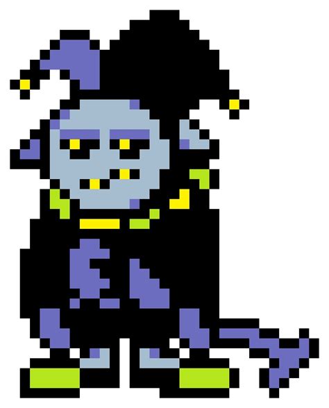 Jevil but he's tired of fighting The Fun Gang for the 915th time. (custom sprite)